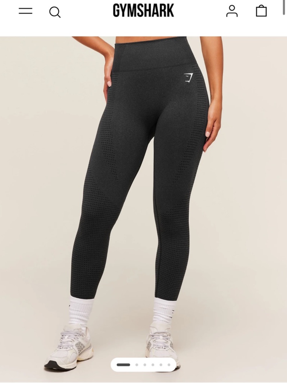 NWOT Gymshark Vital 2.0 “black marl” size small